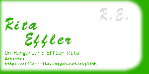 rita effler business card